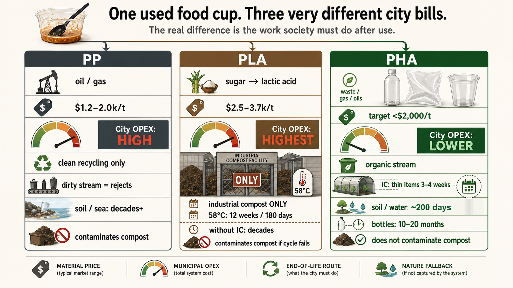 PP, PLA and PHA city bills infographic